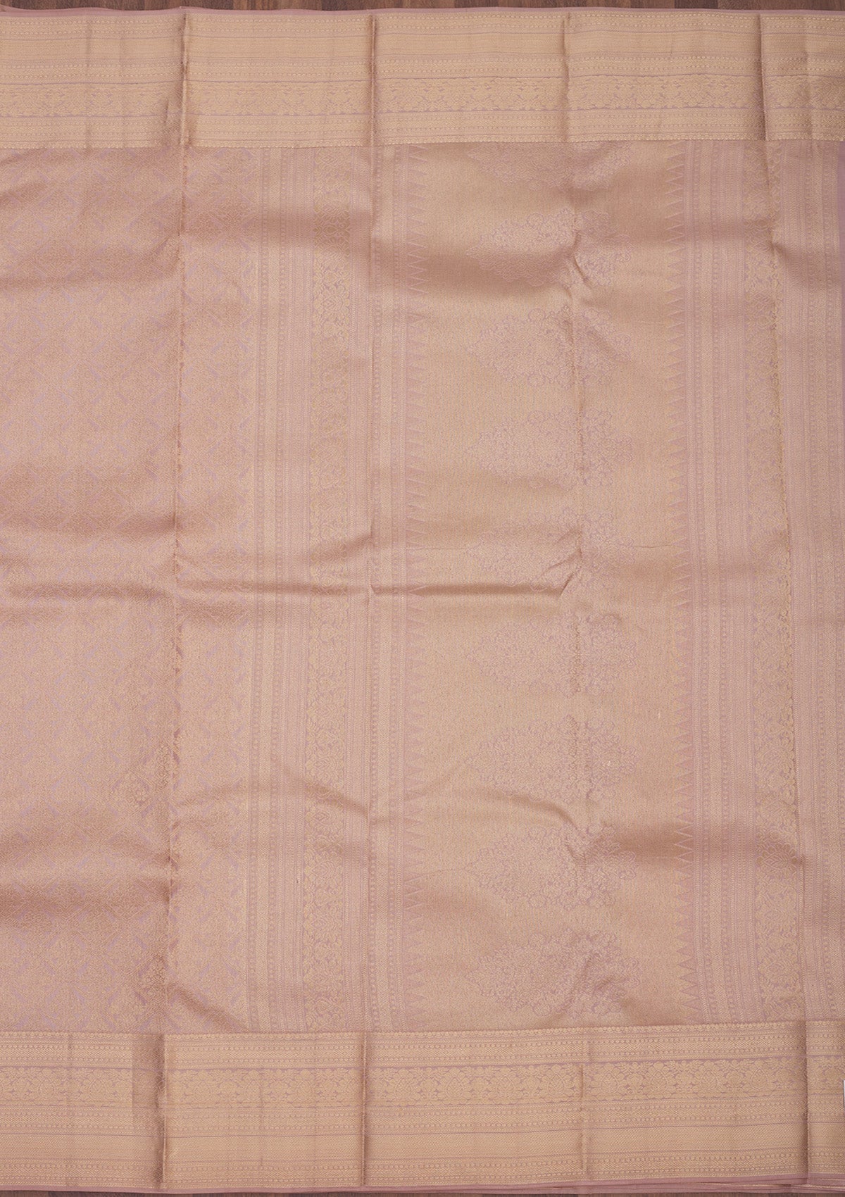 Cream Zariwork Pure Silk Saree