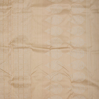 Cream Zariwork Pure Silk Saree