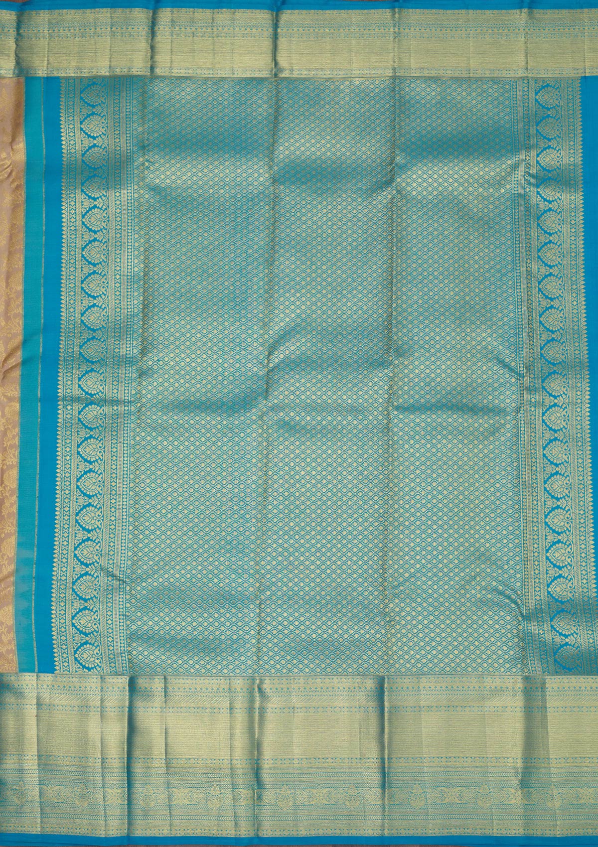 Cream Zariwork Pure Silk Saree