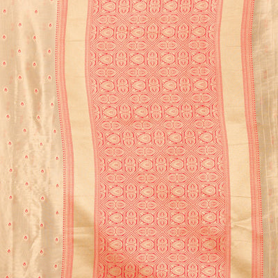 Cream Zariwork Tissue Saree
