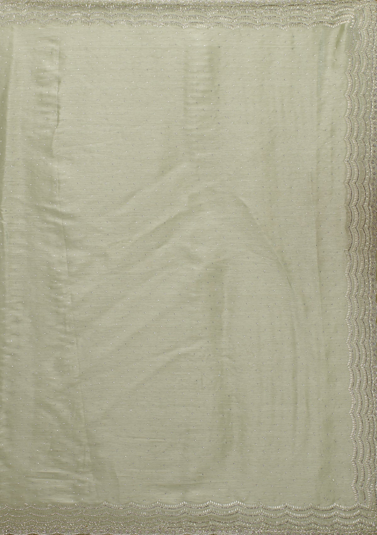 Green Stonework Chiffon Saree