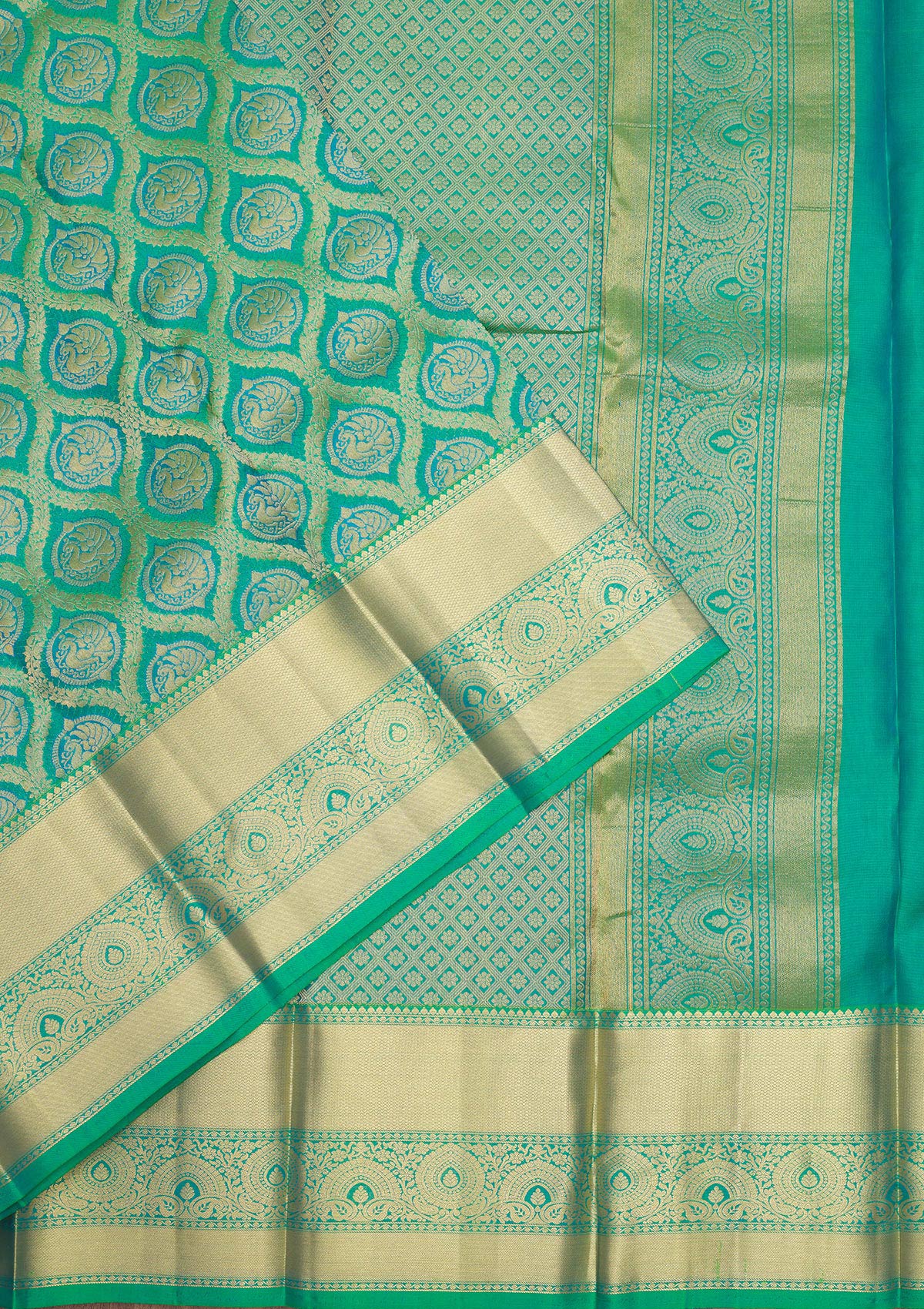 Green Zariwork Pure Silk Saree