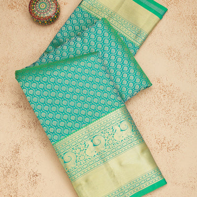 Green Zariwork Pure Silk Saree