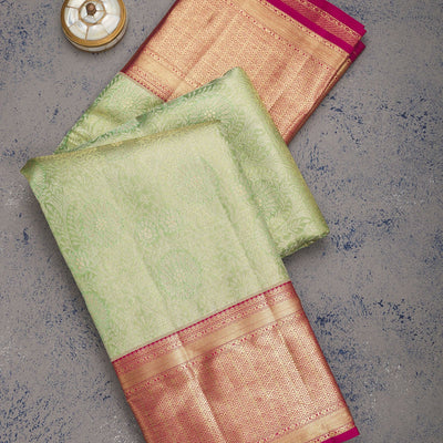 Green Zariwork Pure Silk Saree