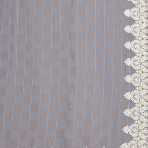 Grey Pearlwork Tissue Saree