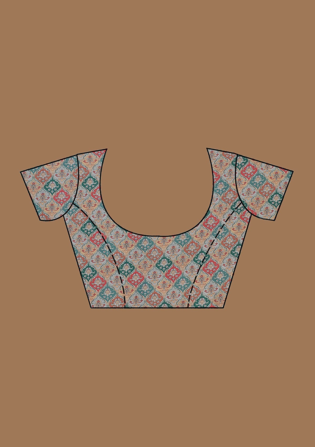 Grey Printed Tissue Saree