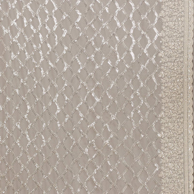 Grey Sequins Georgette Saree