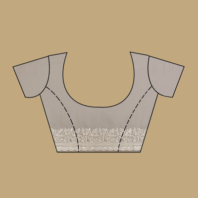 Grey Sequins Georgette Saree