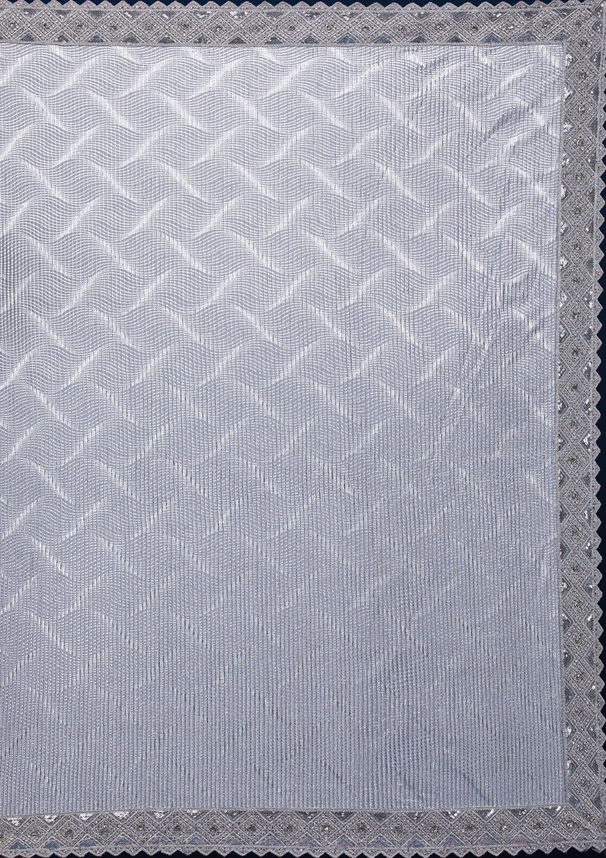 Grey Stonework Semi Crepe Saree