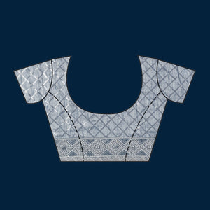 Grey Stonework Semi Crepe Saree