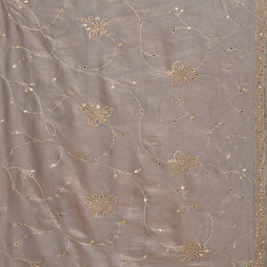 Grey Stonework Tissue Saree