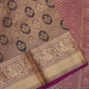 Grey Zariwork Pure Silk Saree
