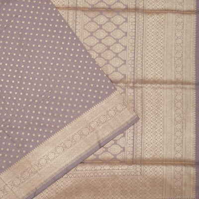 Grey Zariwork Pure Silk Saree