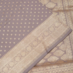 Grey Zariwork Pure Silk Saree