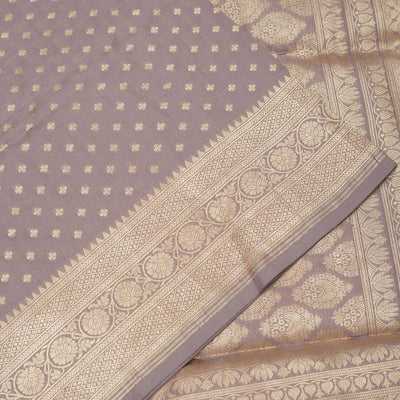 Grey Zariwork Pure Silk Saree