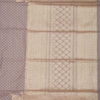 Grey Zariwork Pure Silk Saree