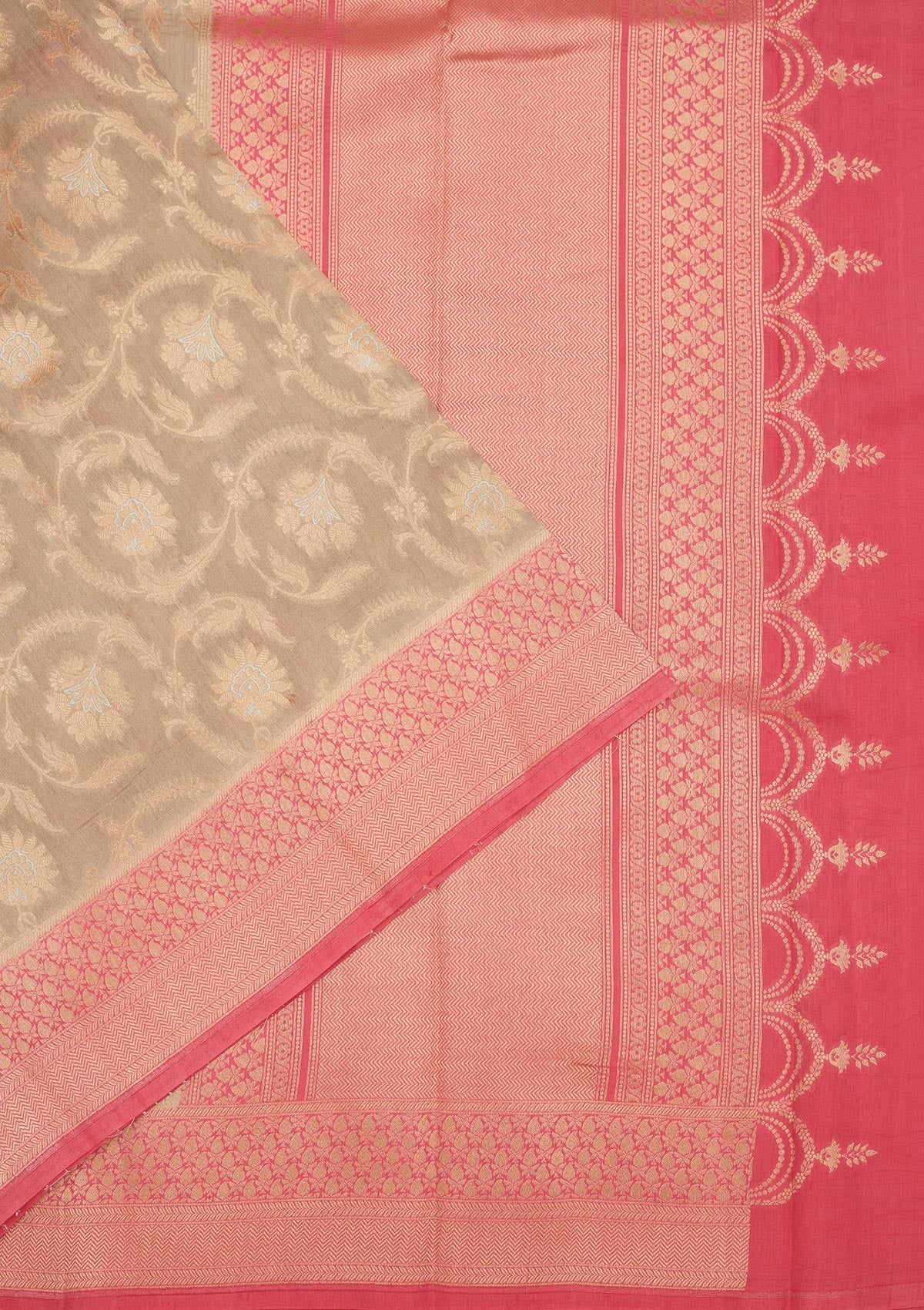 Grey Zariwork Pure Silk Saree