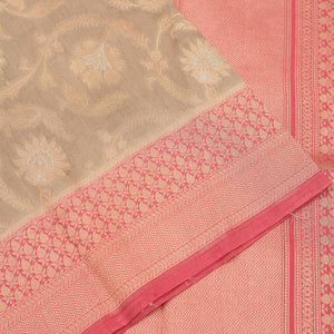 Grey Zariwork Pure Silk Saree