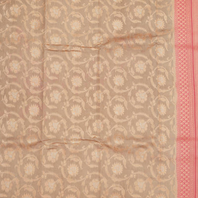 Grey Zariwork Pure Silk Saree