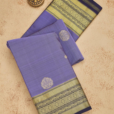Purple Zariwork Pure Silk Saree