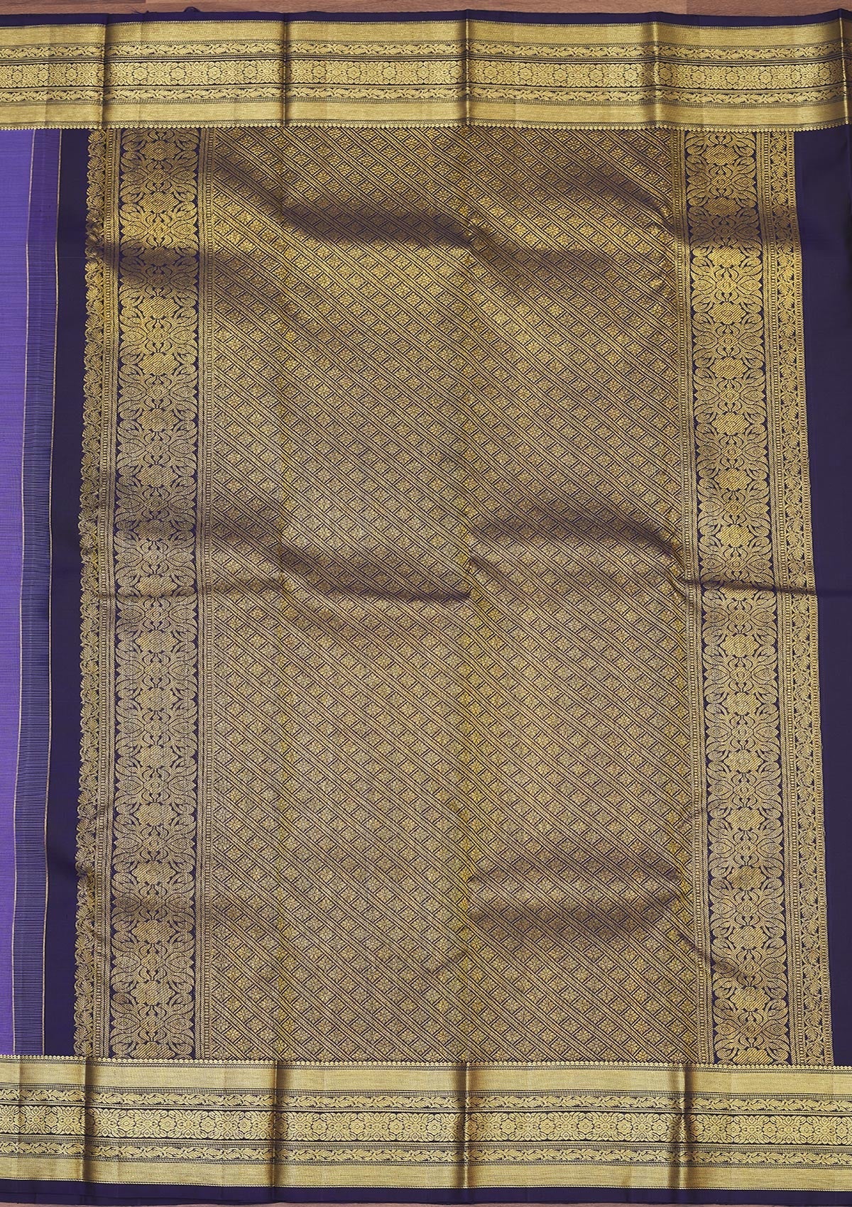 Purple Zariwork Pure Silk Saree