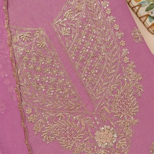 Lavender Cutdana Tissue Unstitched Salwar Suit