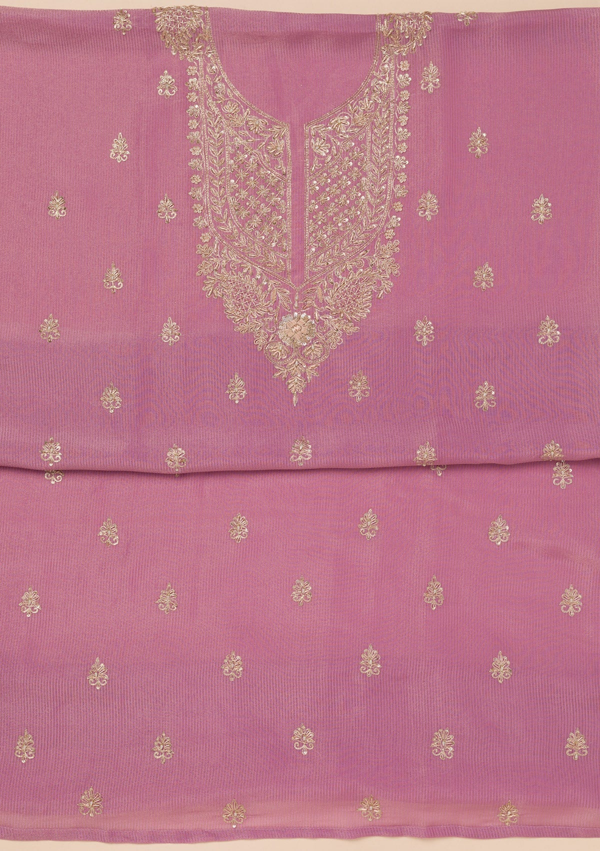 Lavender Cutdana Tissue Unstitched Salwar Suit