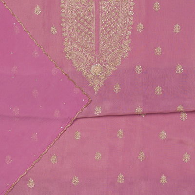 Lavender Cutdana Tissue Unstitched Salwar Suit