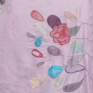 Lavender Printed Tissue Saree