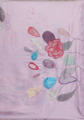 Lavender Printed Tissue Saree