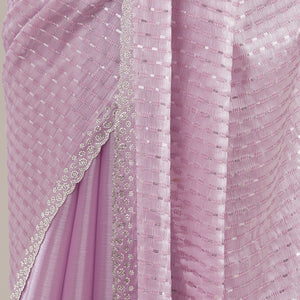 Lavender Stonework Georgette Saree