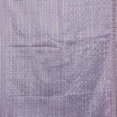 Lavender Stonework Tissue Saree