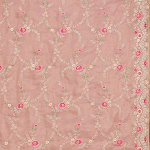 Lavender Threadwork Tissue Saree