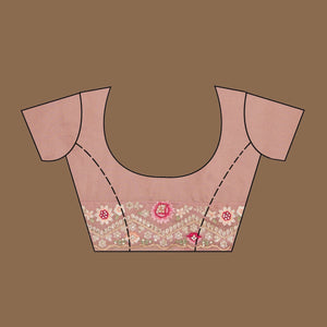 Lavender Threadwork Tissue Saree