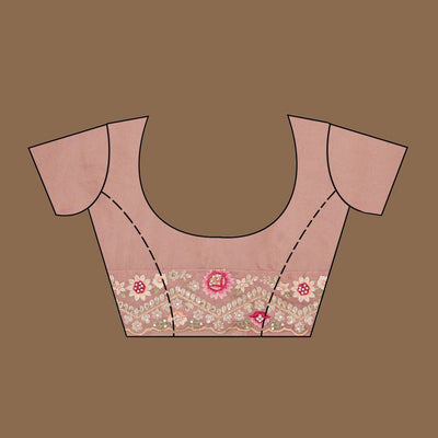 Lavender Threadwork Tissue Saree