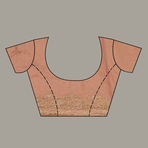 Lavender Threadwork Tissue Saree