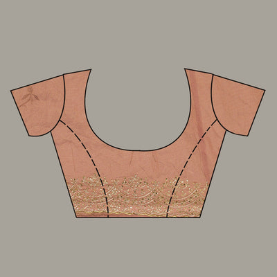 Lavender Threadwork Tissue Saree