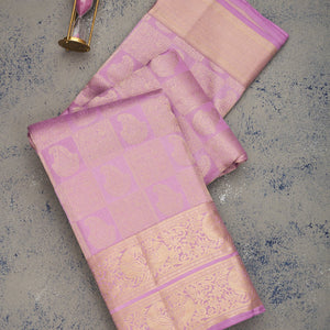 Lavender Zariwork Pure Silk Saree
