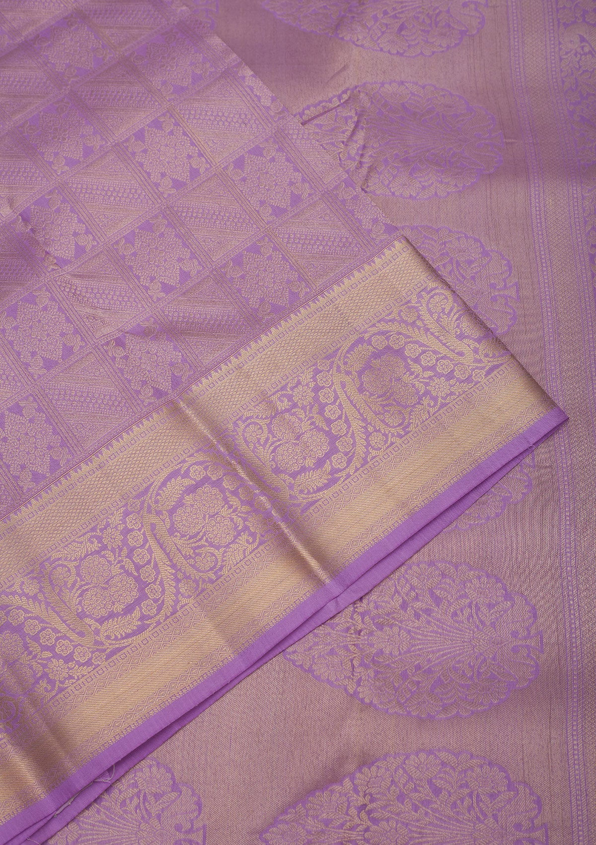 Lavender Zariwork Pure Silk Saree