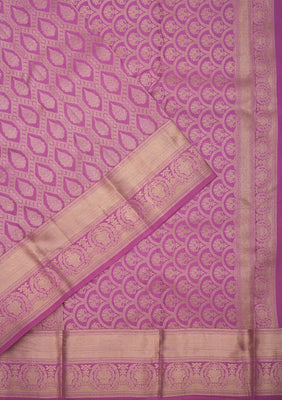 Lavender Zariwork Pure Silk Saree