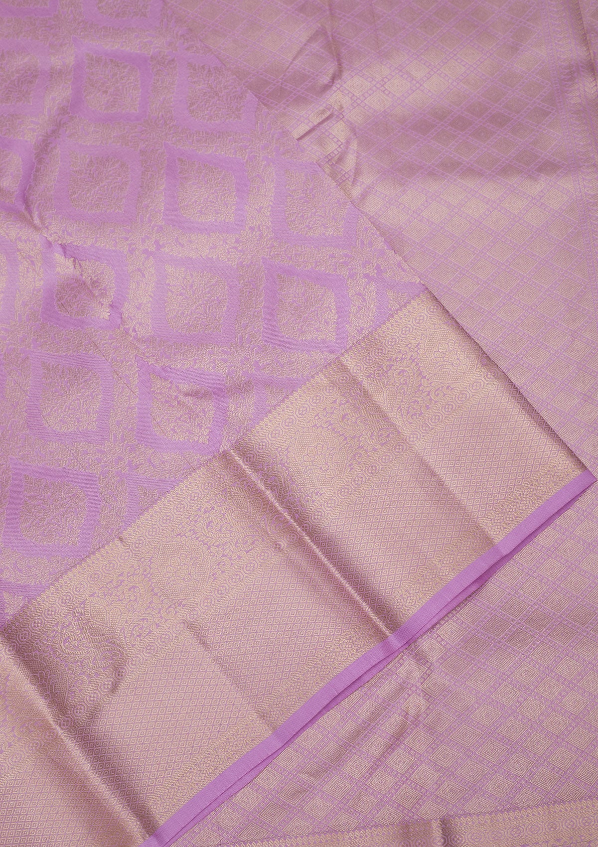 Lavender Zariwork Pure Silk Saree