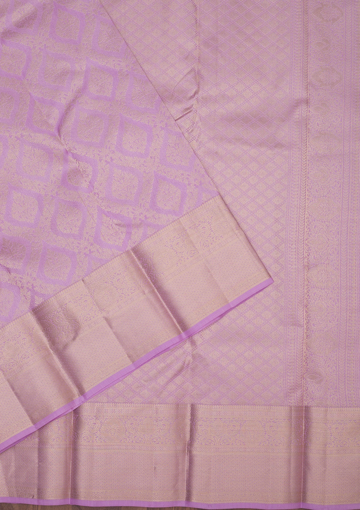 Lavender Zariwork Pure Silk Saree