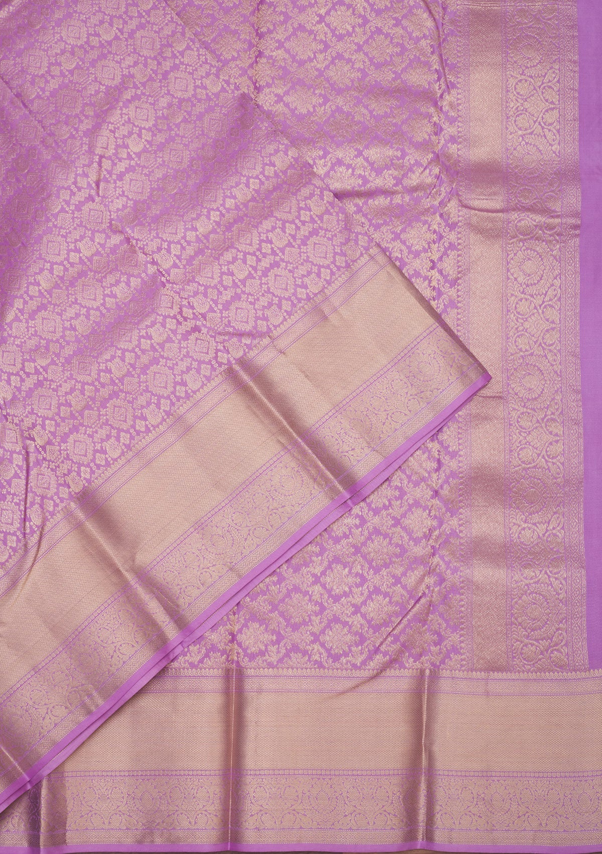 Lavender Zariwork Pure Silk Saree