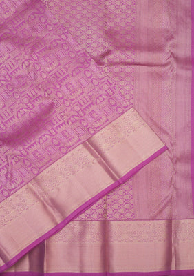 Lavender Zariwork Pure Silk Saree