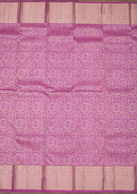 Lavender Zariwork Pure Silk Saree