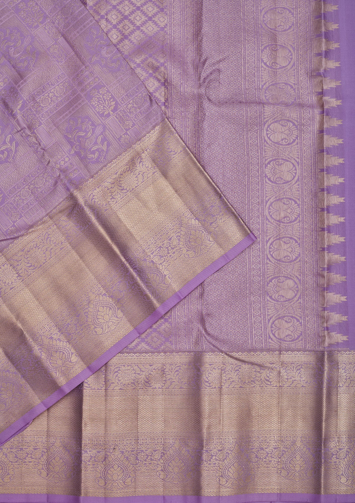 Lavender Zariwork Pure Silk Saree