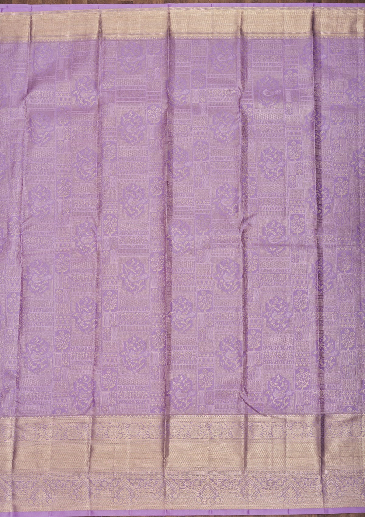 Lavender Zariwork Pure Silk Saree