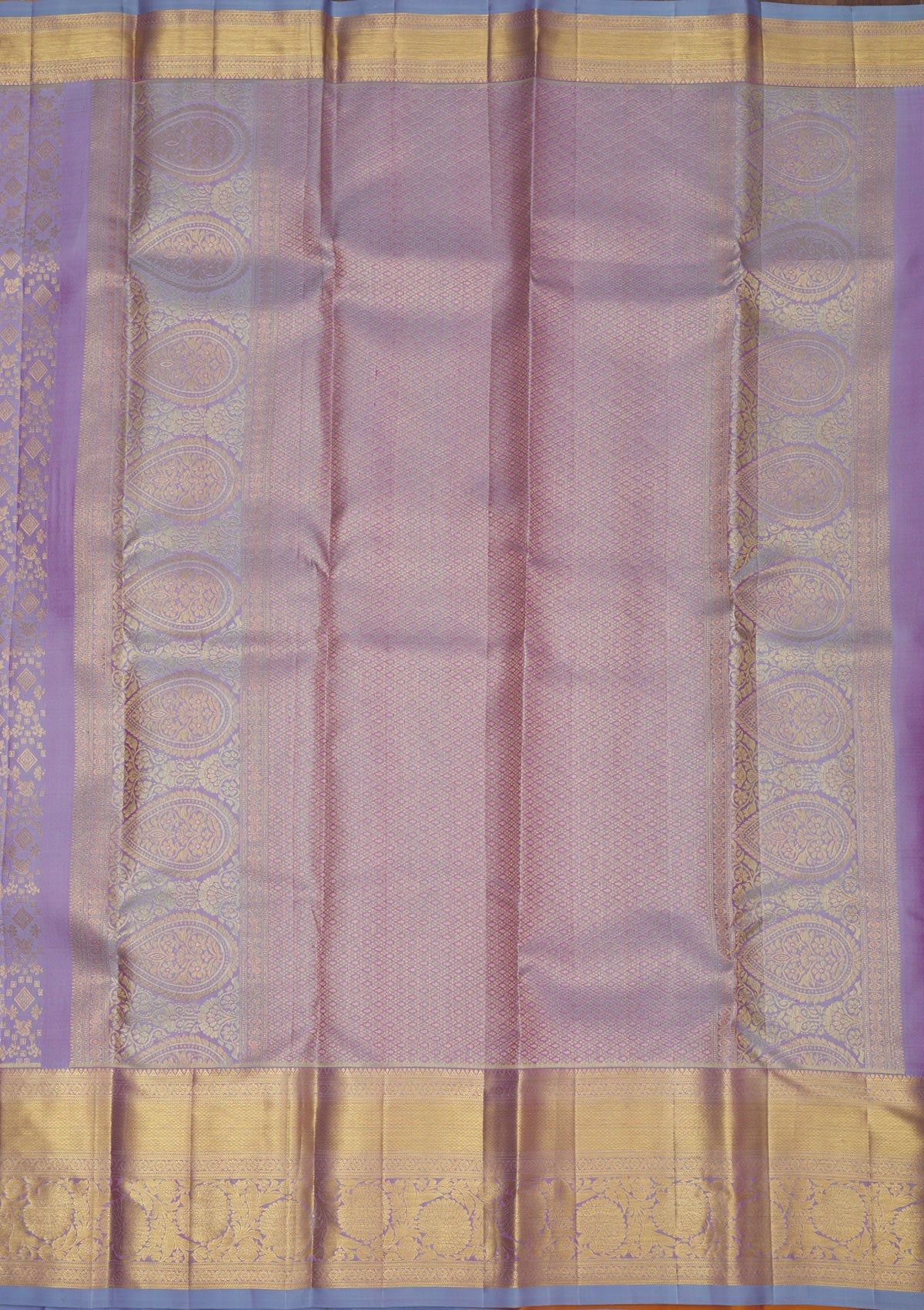 Lavender Zariwork Pure Silk Saree