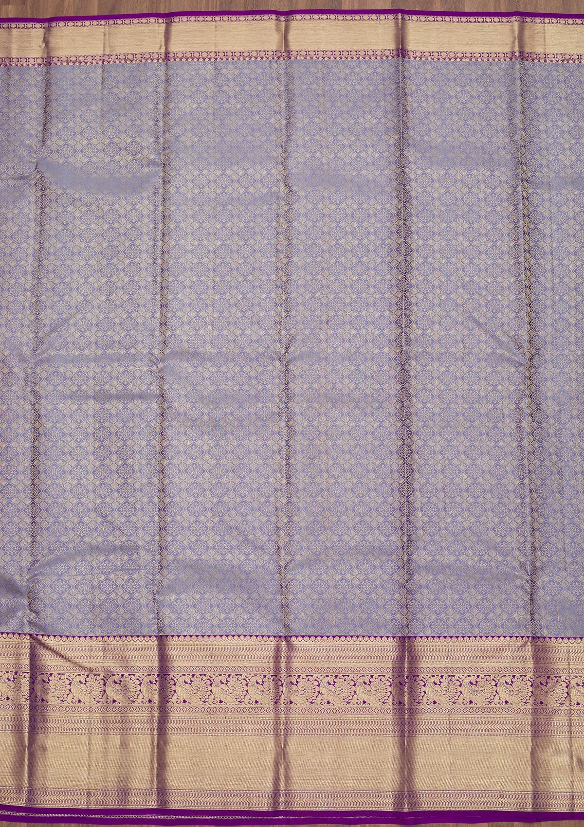 Lavender Zariwork Pure Silk Saree