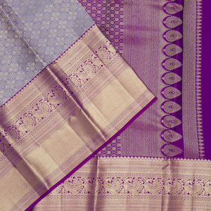 Lavender Zariwork Pure Silk Saree
